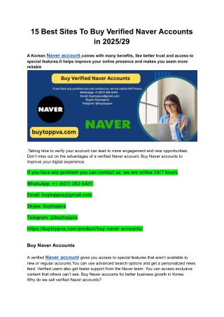 15 Best Sites To Buy Verified Naver Accounts in 2025_29