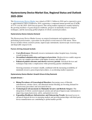 Hysterectomy Device Market