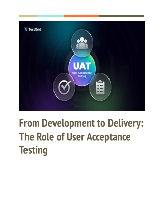User Acceptance Testing for Compliance-Critical Applications