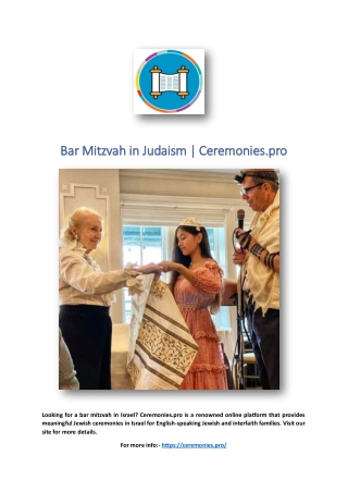 Bar Mitzvah in Judaism | Ceremonies.pro