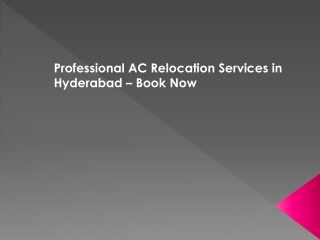 Professional AC Relocation Services in Hyderabad – Book Now