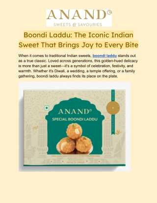 Boondi Laddu_ The Iconic Indian Sweet That Brings Joy to Every Bite