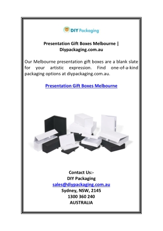 Presentation Gift Boxes Melbourne | Diypackaging.com.au