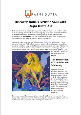 Discover Vibrant & Modern Acrylic Paintings