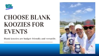 Keep Drinks Cold with Customizable Blank Koozies