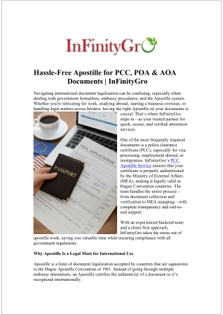 Consult Pcc Apostille Service Experts at MEA Embassy Attestation Today