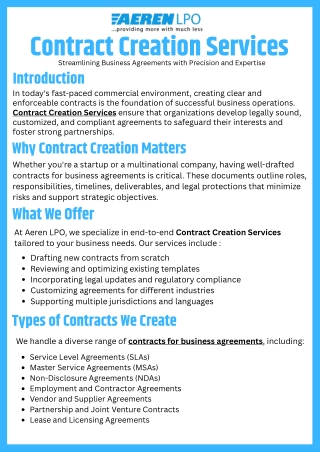 Contract Creation Services