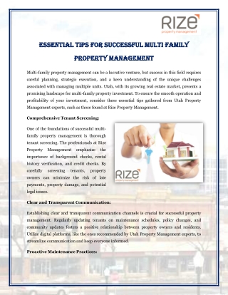 Essential Tips for Successful Multi Family Property Management