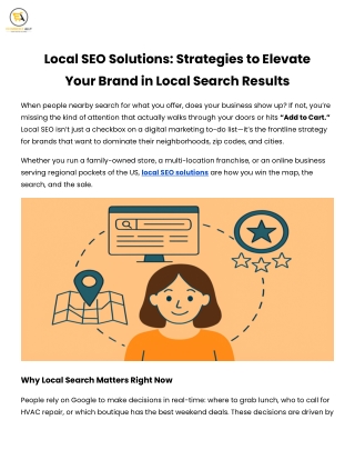 Local SEO Solutions_ Strategies to Elevate Your Brand in Local Search Results