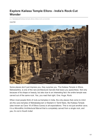 travassa.in-Explore Kailasa Temple Ellora - Indias RockCut Wonder