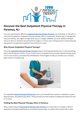 Physical Therapy near Me