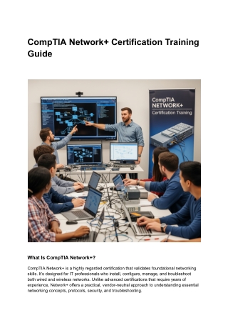 CompTIA Network  Certification Training Guide