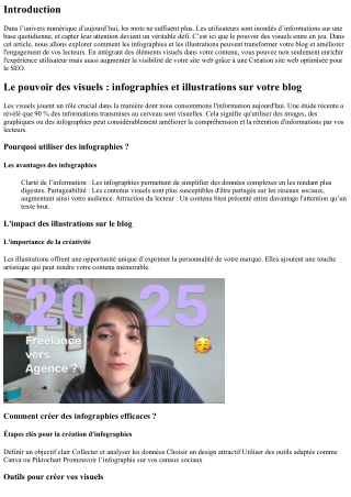 Le pouvoir des visuels : infographies et illustrations sur votre blog.