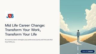 Mid Life Career Change