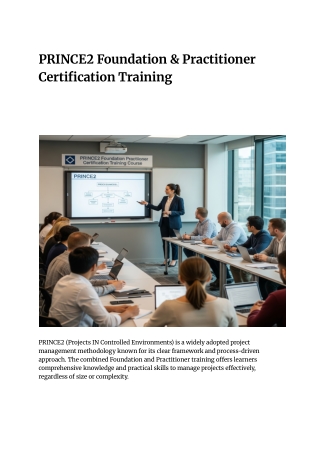 PRINCE2 Foundation & Practitioner Certification Training