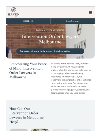 Intervention Order Lawyers Melbourne