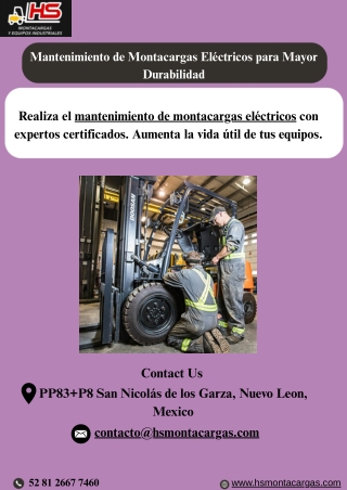 Mantenimiento de Montacargas Eléctricos para Mayor Durabilidad