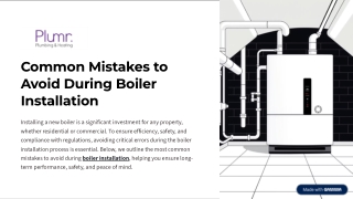 Common Mistakes to Avoid During Boiler Installation