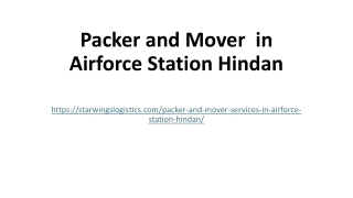 Packer and Mover  in Airforce Station Hindan