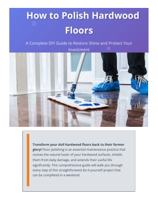How to Polish Hardwood Floors
