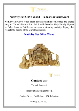 Nativity Set Olive Wood  Tabashsouvenirs.com