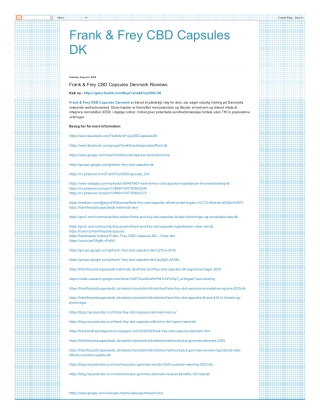 Frank & Frey CBD Capsules Denmark Reviews