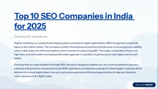 Top 10 SEO Companies in India for 2025 – Trusted by 100  Global Brands