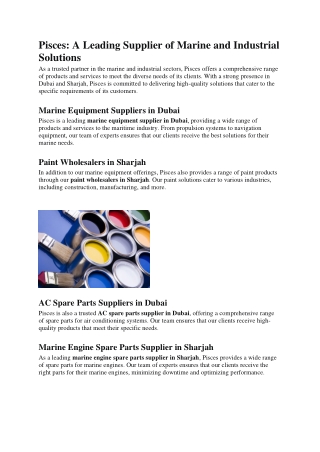 Pisces-paint wholesalers sharjah