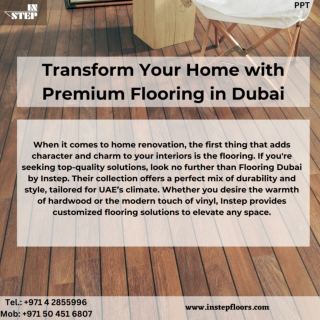 Transform Your Home with Premium Flooring in Dubai