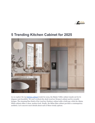 5 Trending Kitchen Cabinet for 2025