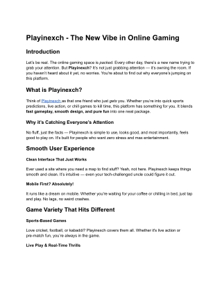 Playinexch: Your Go-To Hub for Online Fun & Games