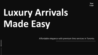 Luxury Arrivals Made Easy with Premium Limo Service in Toronto