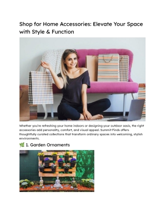 Shop for Home Accessories: Elevate Your Space with Style & Function