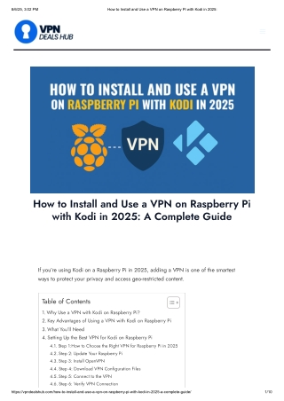 Install the Best VPN for Kodi on Raspberry Pi (2025) | Step-by-Step Guide