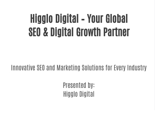 Higglo Digital – Expert SEO Solutions for Gaming, Hospitality, and More