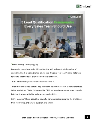 5 Lead Qualification Frameworks Every Sales Team Should Use