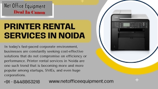 Enhancing Business Productivity with Printer Rental Services in Noida