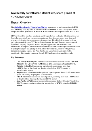 LDPE Market Size and Share | Clean Packaging Revolution