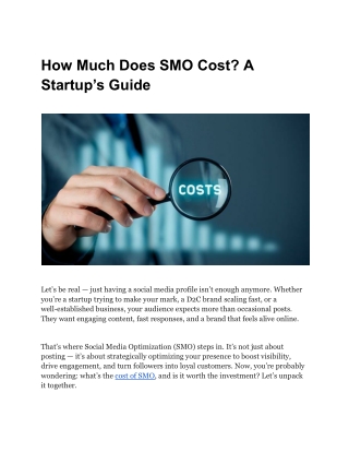 How Much Does SMO Cost