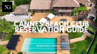 Cannes Beach Club Reservation Guide