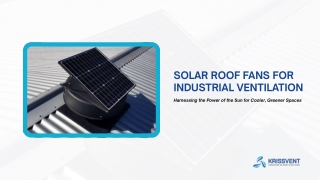 Solar Roof Ventilation Fan for Warehouses, Sheds & Industrial Buildings