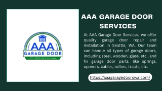 Garage Door Repair Seattle