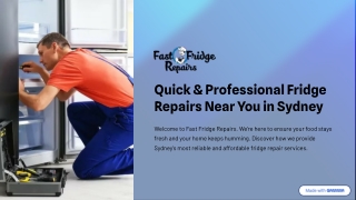 Quick & Professional Fridge Repairs Near You in Sydney