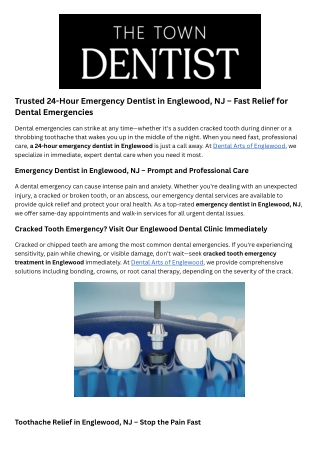 Cracked Tooth Emergency Englewood