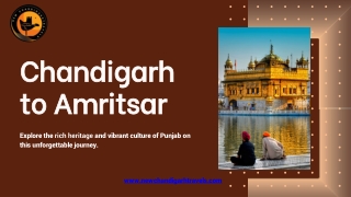 one way taxi chandigarh to amritsar --new chandigarh travel