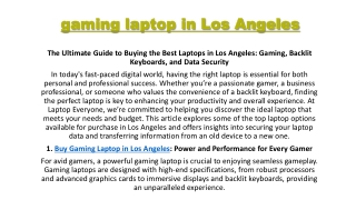 gaming laptop in Los Angeles