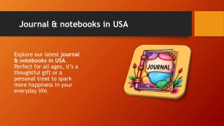 Journal & notebooks in USA