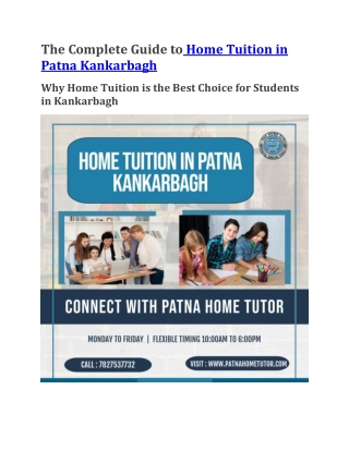 Home Tuition in Patna Kankarbagh | Home tuition near me
