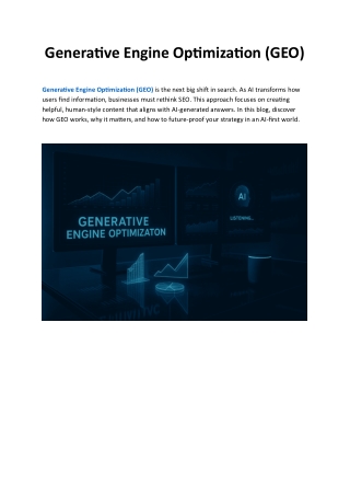 Generative Engine Optimization - ansh Marketing