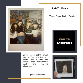 Virtual Speed Dating Events